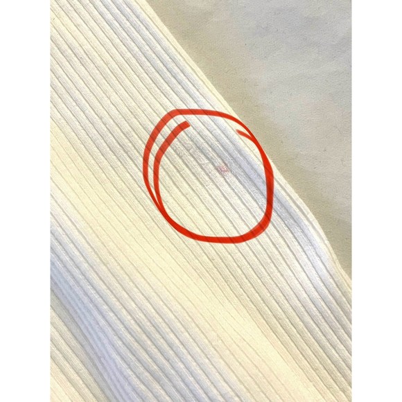 Old Navy Womens Blouse Size Medium Petite White Turtleneck Ribbed Sea Salt - Picture 13 of 13